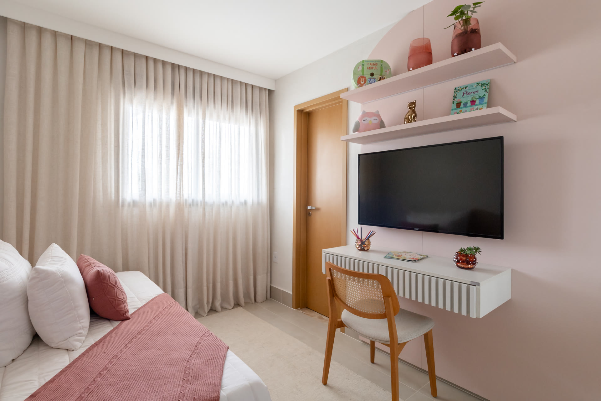 Ambiente do apartamento decorado de 109 m²